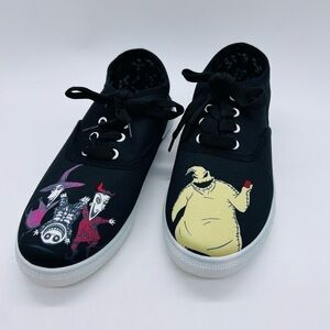 DISNEY THE NIGHTMARE BEFORE CHRISTMAS BLACK SNEAKERS SIZE 8